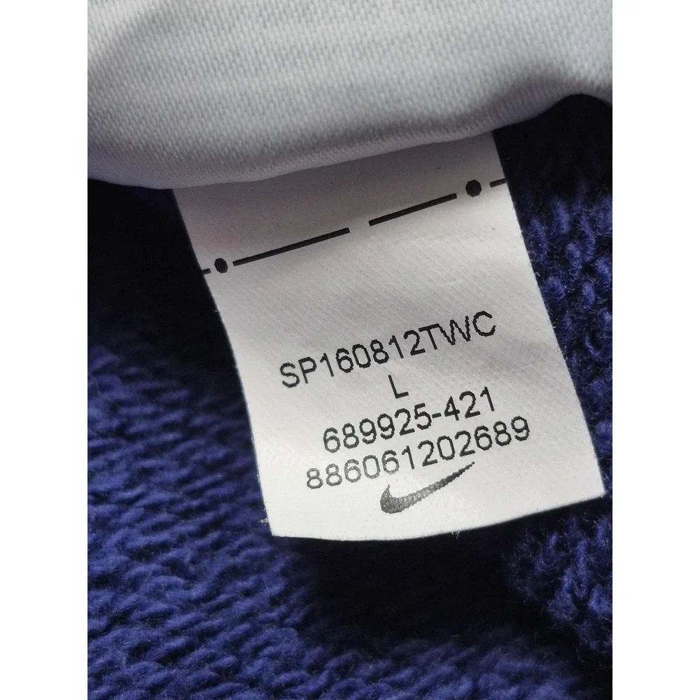 FC Barcelona Sweatshirt Mens Large Blue La Liga Soccer Nike Fleece Crewneck Top